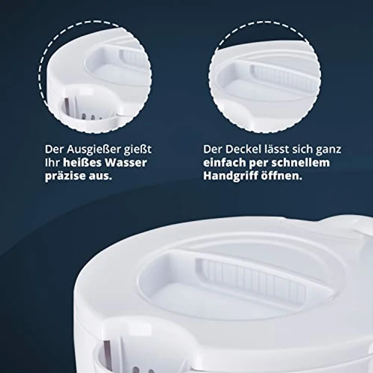 KHG Wasserkocher WK-170 W, 1,7 Liter Fassvermögen, weiß aus Metall & Kunststoff – Bild 4