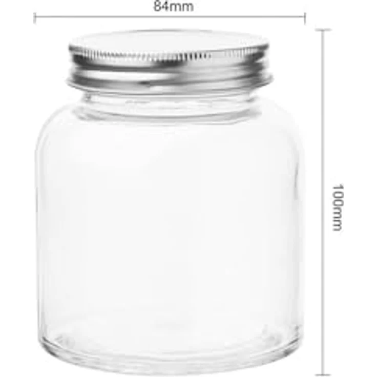 VOGUE CP083 Einmachglas mit Edelstahldeckel, 550 ml, luftdichter Schraubverschluss, spülmaschinenfest – Bild 5