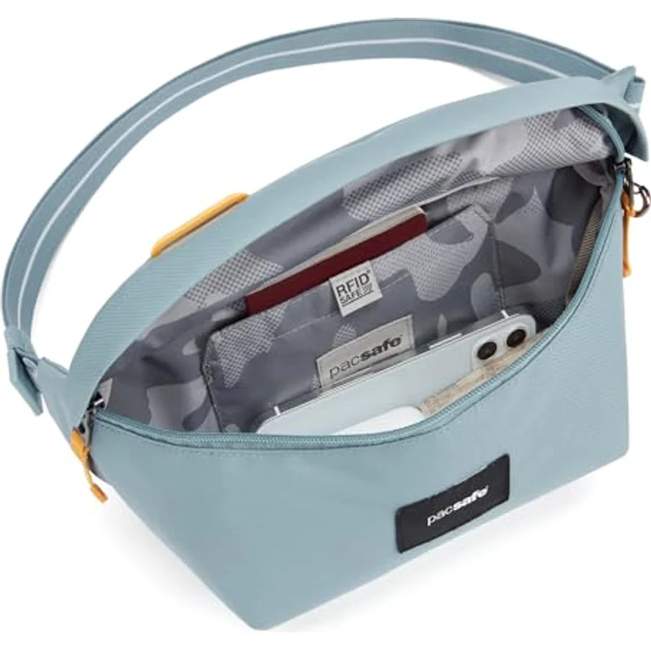 Pacsafe Sling Pack, Umhängetasche mit RFID-Blocker, Schnittschutz, 2,5l Volumen, Fresh Mint – Bild 6