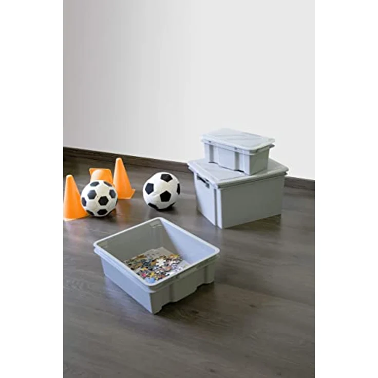 Keter Crownest Recycling Box 7 l, Hellgrau, 36 X 21 X 14.5 cm – Bild 4