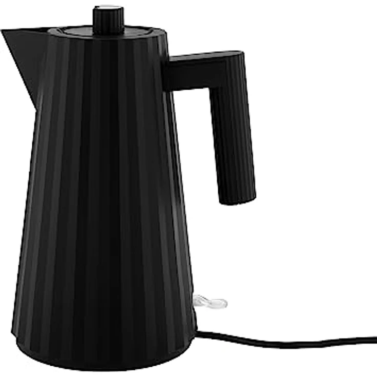 Alessi Plissè MDL06 B-UK - Design Elektrischer Wasserkocher aus Thermoplastischem Harz, Englischer Stecker, 170 cl, Schwarz – Bild 4