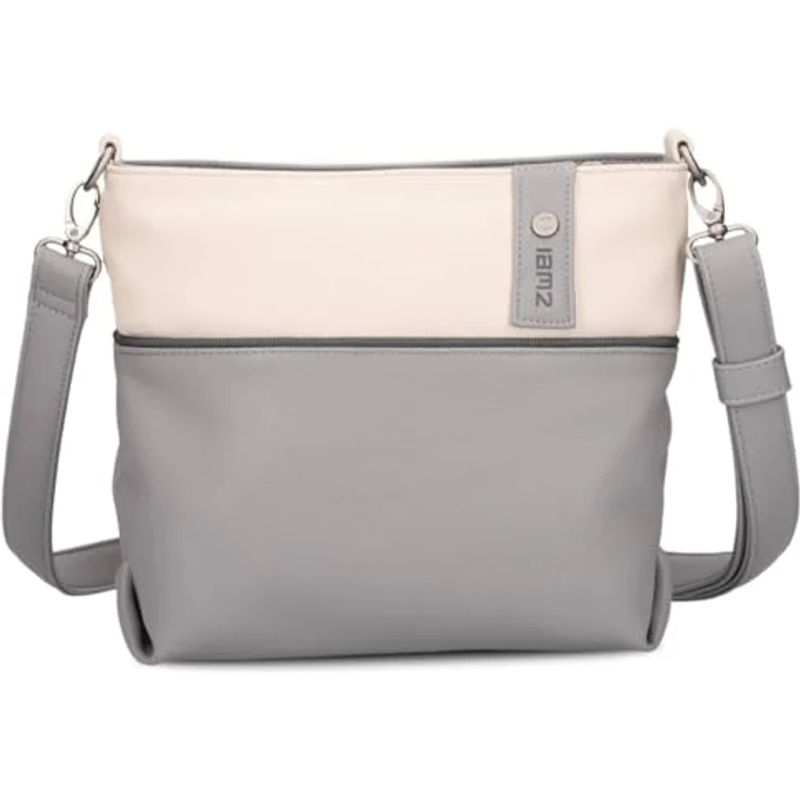 Zwei Jana J8, Umhängetasche in Grau, stylische Handtasche für jeden Tag – Bild 3