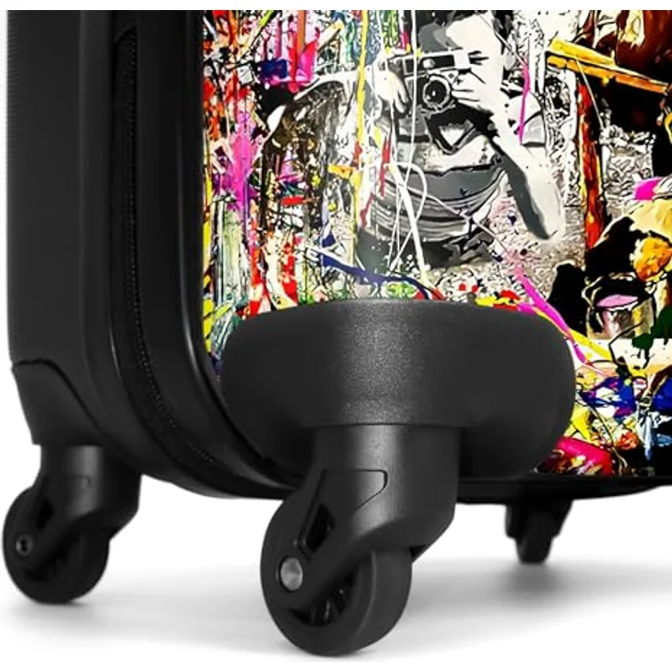 NoBoringSuitcases.com© Hartschalen-Trolley Bekannte Kunstwerke als bunte Graffiti-Kunst 67x43x25cm, 4 Rollen, Koffer Mittelgroß, Suitcase für Erwachsene – Bild 6
