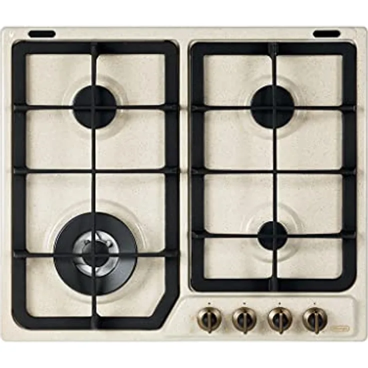 De'Longhi AVF 46 PRO integriertes Gaskochfeld Avena - Platte (Gusseisen, Gas, hafer, Einbaugerät, drehbar, obere Vorderseite, 580 mm)