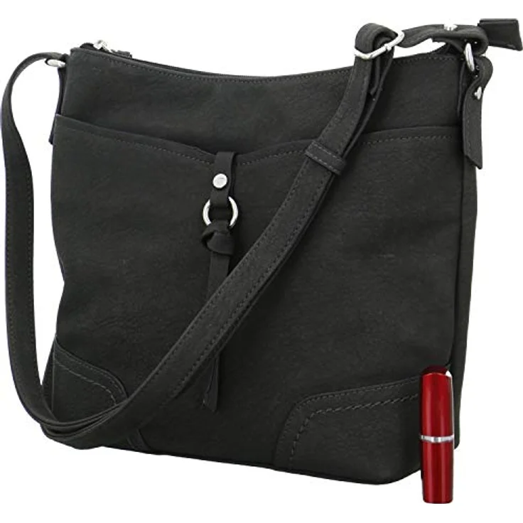 Tom Tailor Imeri Umhängetasche, 23 cm x 10 cm x 26 cm, schwarz, 100% Polyurethan – Bild 1