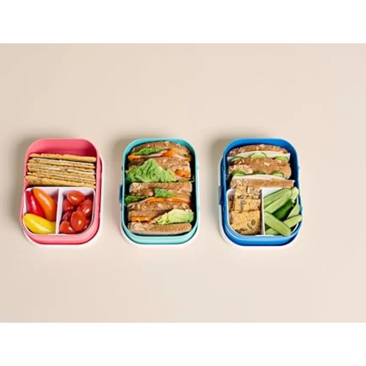 Mepal Kinder Obst- und Bento Box Campus meets Fruits Spülmaschinenfest & BPA-frei 300 & 750 ml Mit Fächern, Gabel & Clip-Verschluss Perfekt für Snacks & Mahlzeiten Little Farm – Bild 4