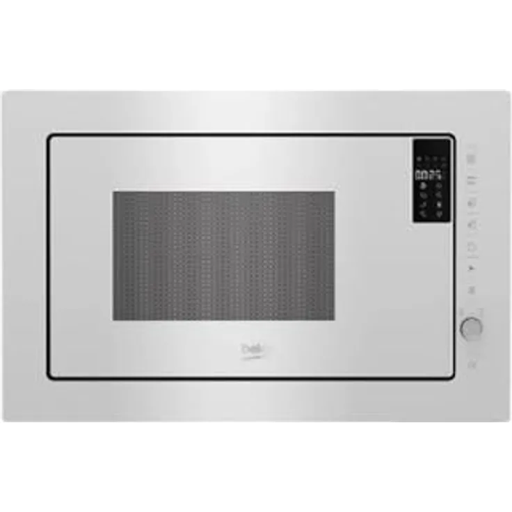 Beko BMGB 25333 WG Mikrowelle mit Grillfunktion, 25L Garraum, 900 W, Einbaugerät, Schnellstart, Timer, Automatik-Programme, silber