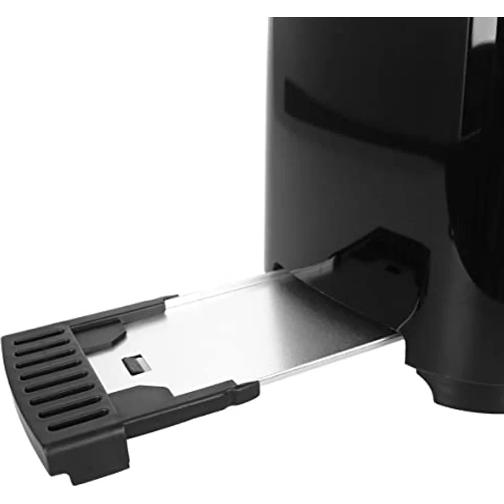 Emerio TO-125131.1 Toaster mit 2 extra Breiten Toastschlitzen für 2 Toastscheiben in einem Rutsch, herausnehmbare Krümelschublade, 7 einstellbare Bräunungsstufen, 700W, BPA frei, schwarz/Gold – Bild 4