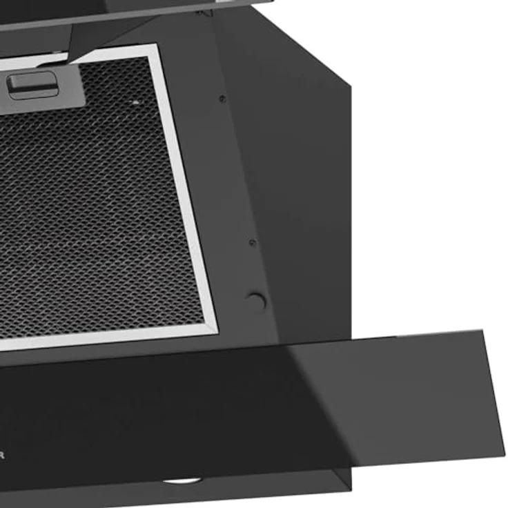 Oranier Dunstabzugshaube 90 cm - schwarze Abluft Kopffreihaube mit weißer LED Anzeige - Schräghaube mit 3 Leistungsstufen - Touch-Control - MIRAN90S1 – Bild 4