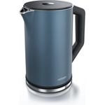 Arendo Wasserkocher ELEGANT, 1,5 l, Temperaturwahl 40° - 100 °C, Edelstahl, Doppelwand, weißes LED-Display - Preisvergleich