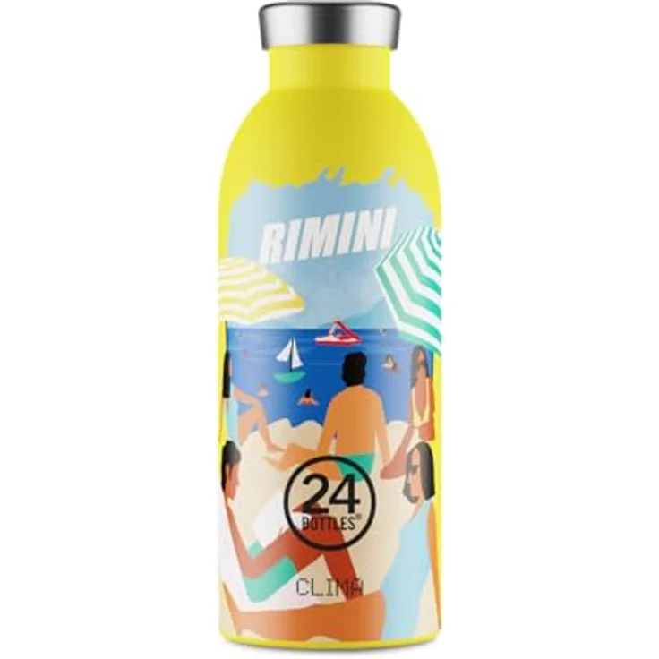 24Bottles Clima Bottle Thermosflasche, 500 ml, Edelstahl, 100% dicht (12 h heiß 24 h kalt), italienisches Design, Water Bottle Rimini