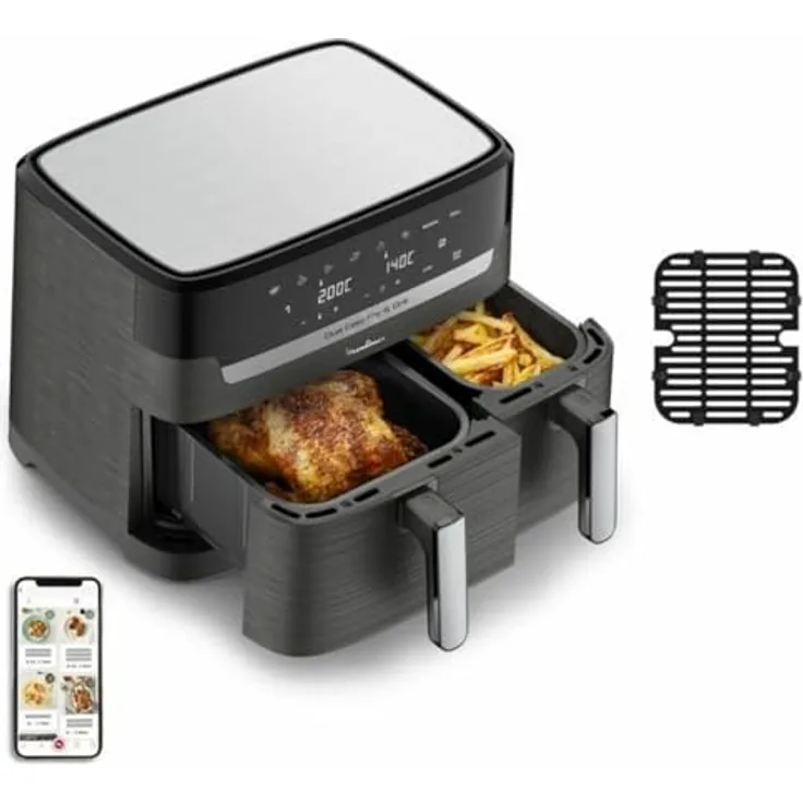 Moulinex Fritteuse Moulinex Airfryer Fritteuse ohne Öl 8,3 L 2450 W, 2450 W, Schwarz