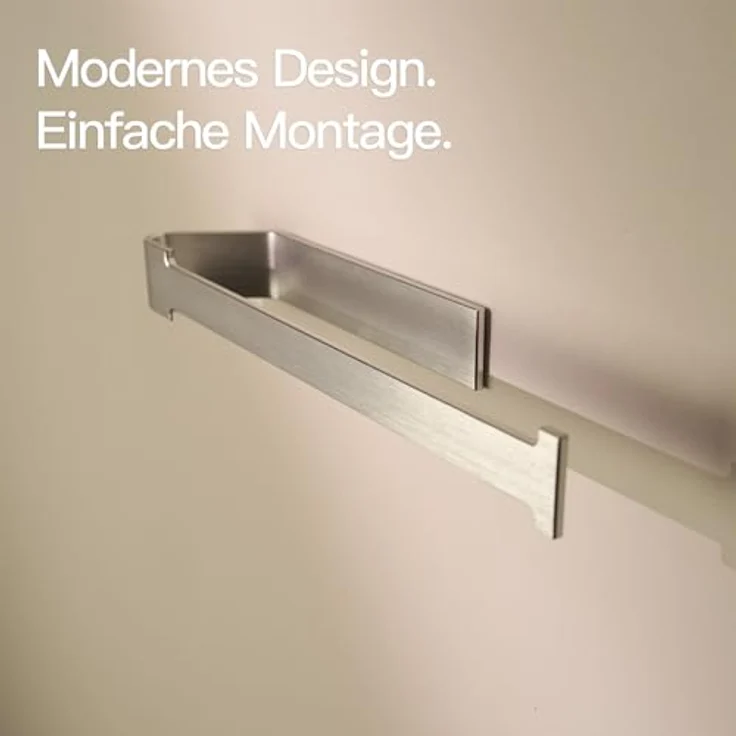 Designfabrik Hamburg Küchenrollenhalter DFHH KRH, Aluminium Vollmaterial, ohne Bohren, abrutschsicher, schwarz – Bild 3