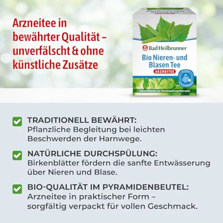 Bad Heilbrunner Bio Nieren- und Blasentee - Pyramidenbeutel – Bild 4