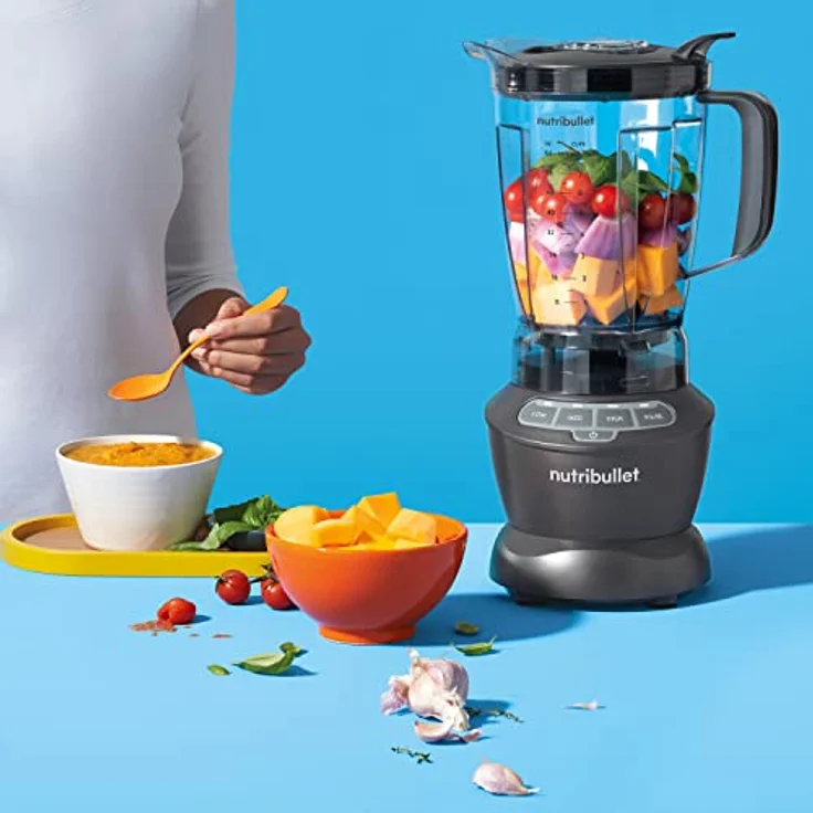 nutribullet Standmixer, Elektrischer Mixer, Multifunktionszerkleinerer,1.200 Watt Leistung, 1,8 L BPA-freier Krug, 2 Geschwindigkeiten,Pulsfunktion, geeignet für heiße Zutaten, NBF400DG – Bild 4