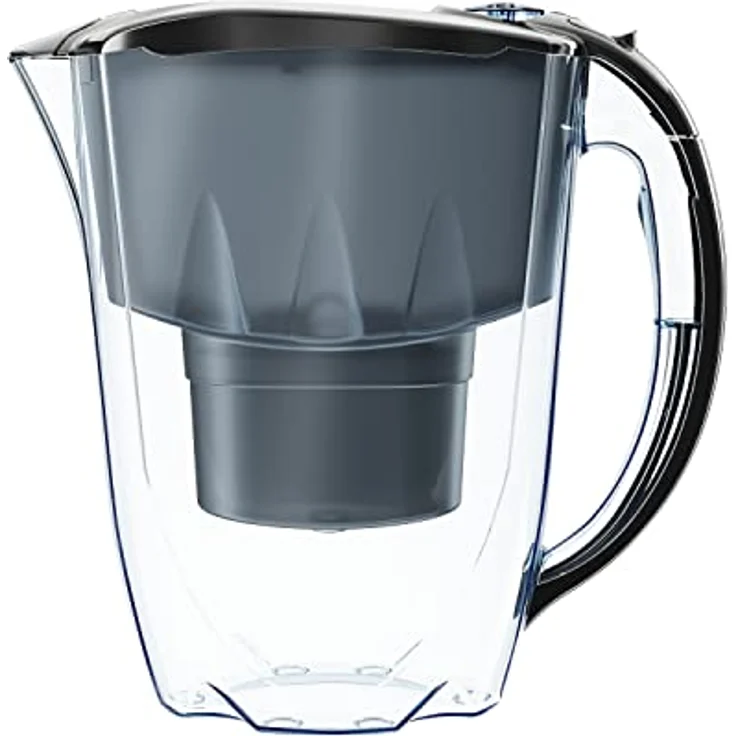 Aquaphor Amethyst Filterkanne - Trinkwasserkanne mit 3 Original-Kartuschen Maxfor Plus, Schwarz – Bild 4