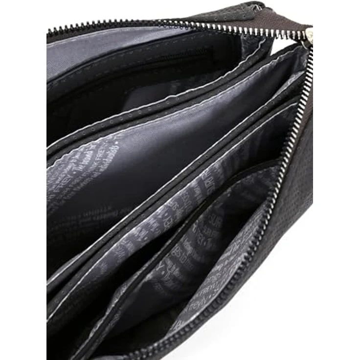 SURI FREY Umhängetasche SFY Romy, für Damen in Uni-Design mit Lasercut-Optik, Feinsynthetik, PETA-Approved Vegan, samtige Haptik, Quaste, 21 x 17 x 8 cm, schwarz – Bild 5