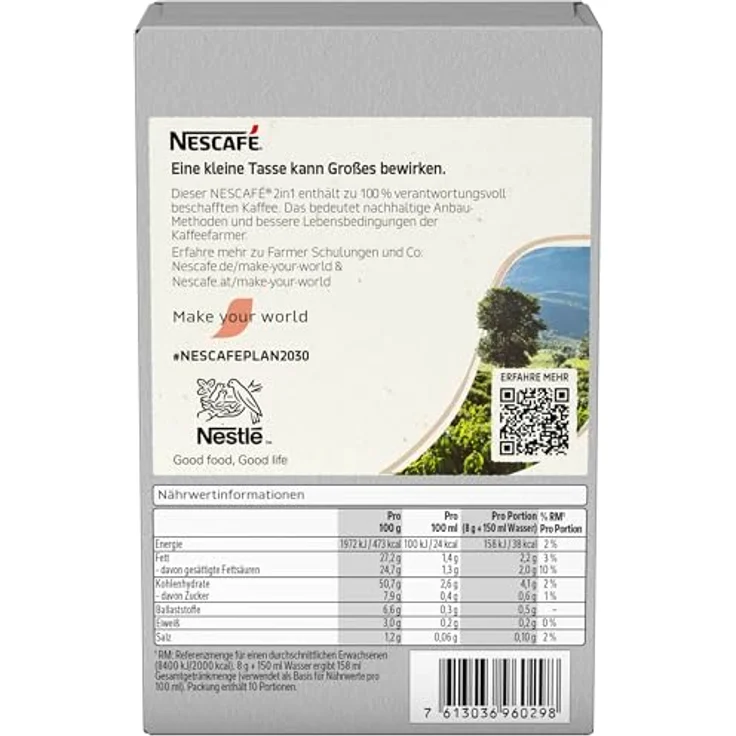 Nescafé 2in1 Sticks, Instantkaffee mit Creamer, Instant Kaffee, 10 Portionssticks - Preisvergleich – Bild 3