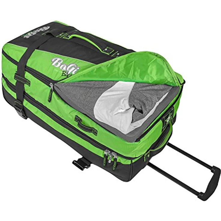 BoGi Bag Reisetrolley Koffer, 110 L, Grün/Schwarz - Stabiler Trolley mit 2 getrennten Packzonen – Bild 5