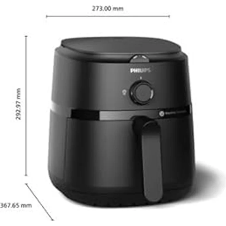 Philips Luftfritteuse NA120/00, Schwarz, 1500 W, 4,2 l - Heißluftfritteuse der Marke Philips – Bild 5