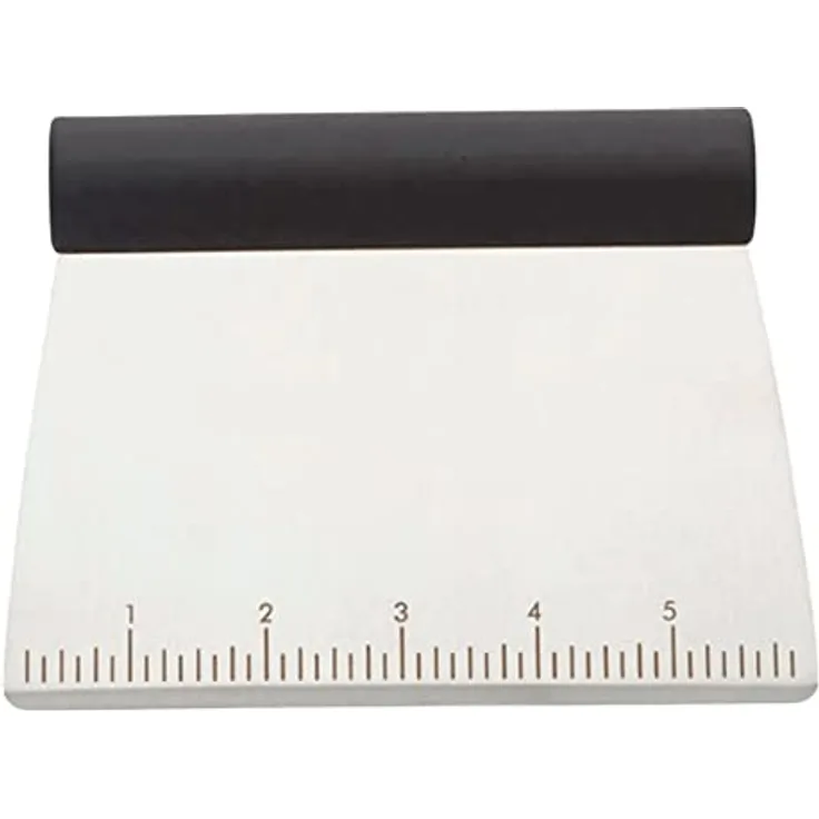 KitchenAid Schaber, Edelstahlschaber für Teig schaben, kratzen und schneiden, Spülmaschinenfest - Schwarz