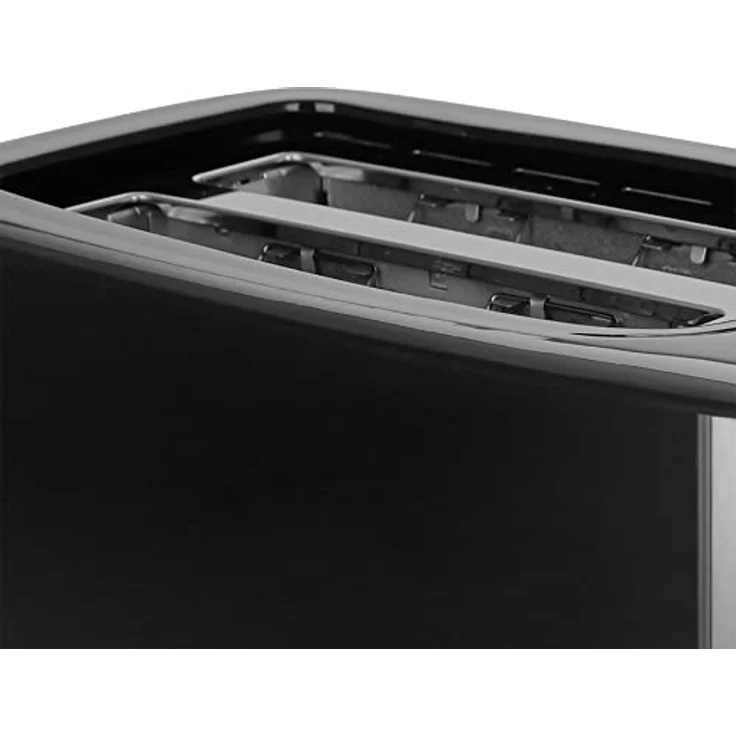 Emerio TO-125131.1 Toaster mit 2 extra Breiten Toastschlitzen für 2 Toastscheiben in einem Rutsch, herausnehmbare Krümelschublade, 7 einstellbare Bräunungsstufen, 700W, BPA frei, schwarz/Gold – Bild 5
