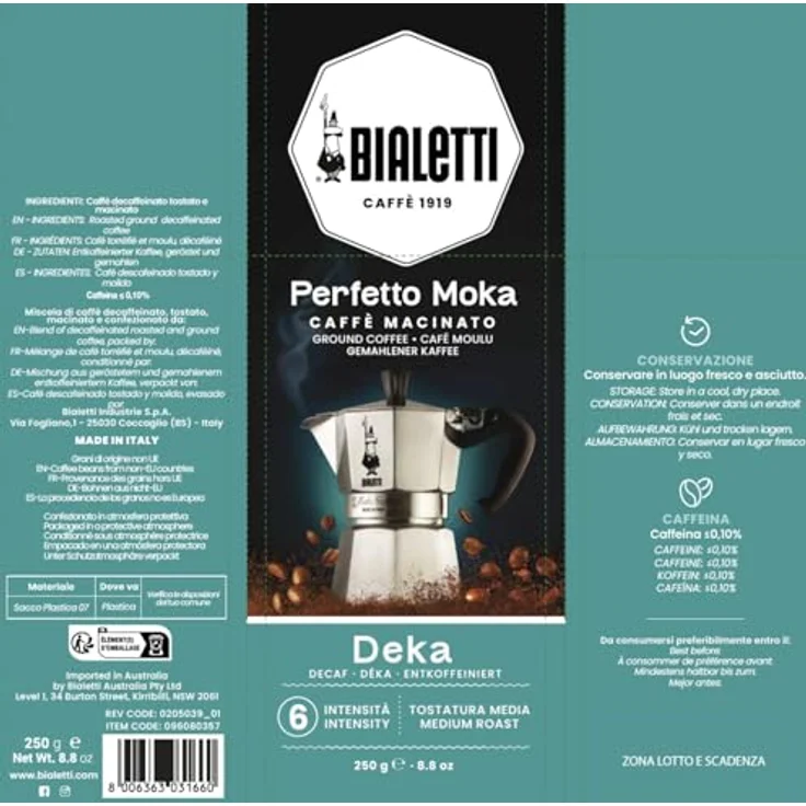 Gemahlener Kaffee Bialetti Perfetto Moka Decaf, 250 g – Bild 9