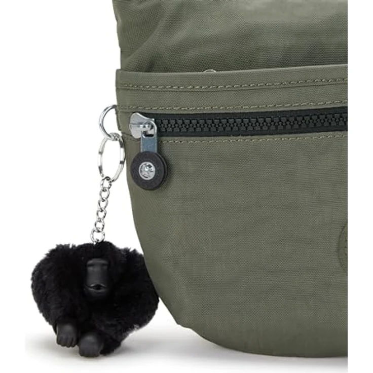 Kipling Basic ARTO S, Umhängetasche 25 cm mit vielen Fächern, Grün – Bild 6