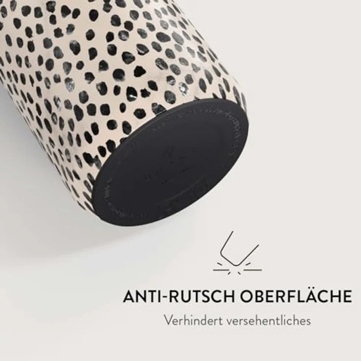 BURGA Burga 500 ml Edelstahlwasserflasche, isoliert, hält Getränke 24 Stunden heiß & kalt, auslaufsicher, BPA-frei, mit Soft-Touch-Gummigriff, passt in Becherhalter – Bild 4