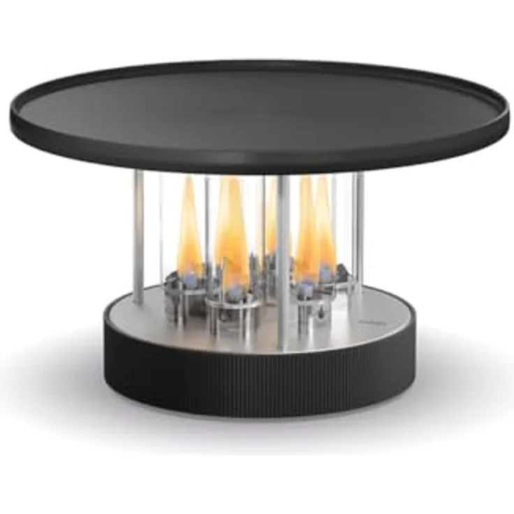 höfats CIRCLE 35 Tischgrill, Indoor & Outdoor Bioethanol Planchagrill mit flexibler Temperaturkontrolle und emaillierter Gusseisen-Grillplatte – Bild 1