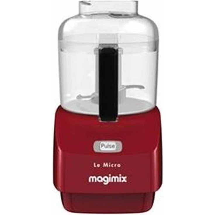Magimix Le Micro, Universalzerkleinerer 290 W mit Pulsfunktion und Antirutschfuß, rot