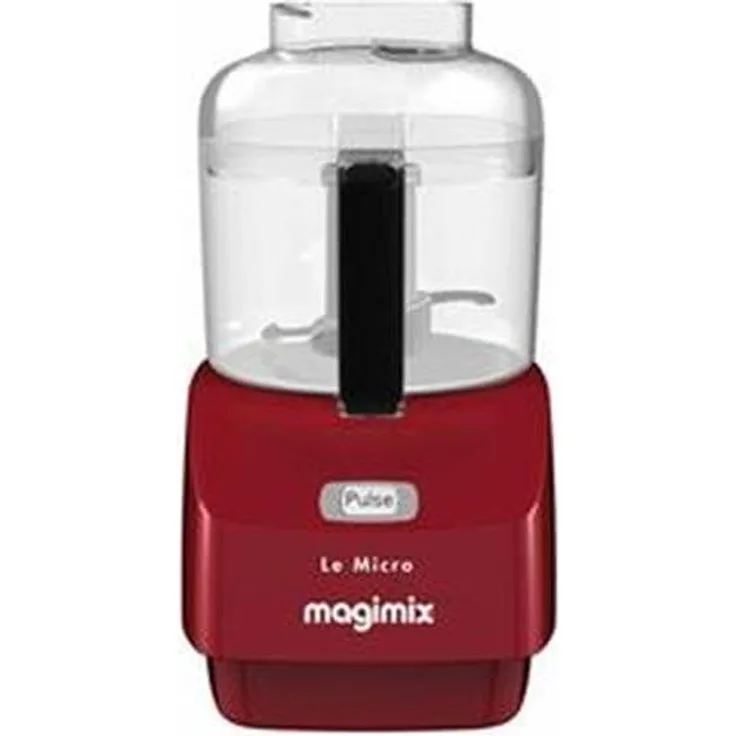 Magimix Le Micro, Universalzerkleinerer 290 W mit Pulsfunktion und Antirutschfuß, rot