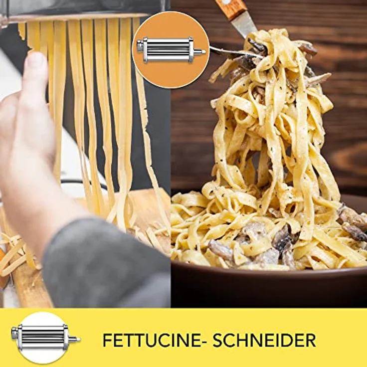 Hochwertiger CARRERA Fettucine-Schneider, 6mm, Edelstahl, für CARRERA Küchenmaschine No 657 – Bild 3