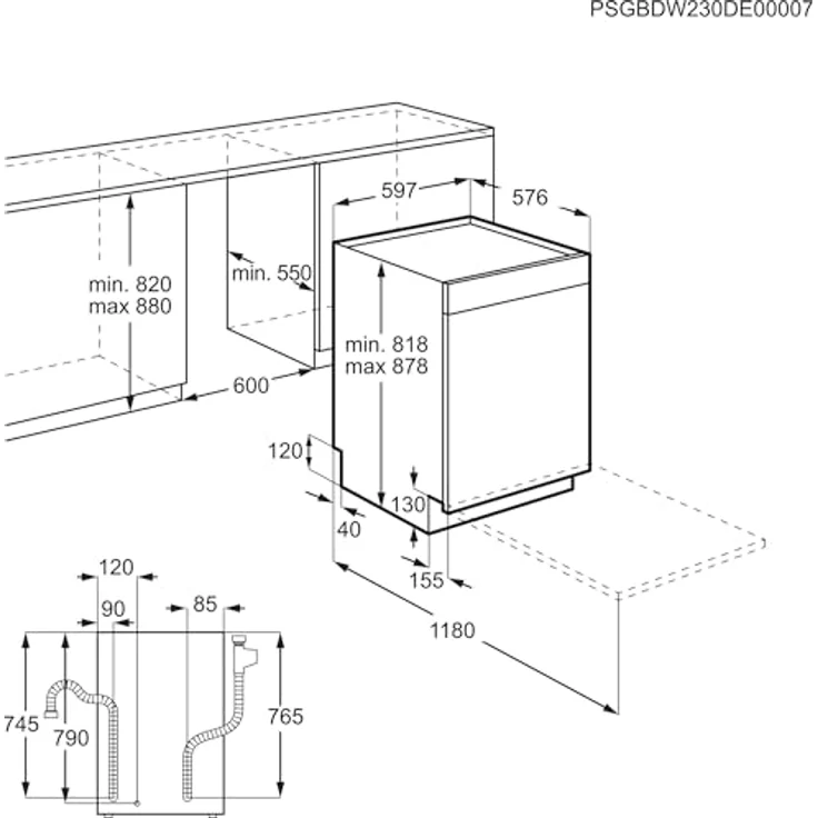 AEG 7000 GlassCare / Unterbau-Geschirrspüler 60 cm / AirDry - perfekte Trocknungsergebnisse / MaxiFlex Besteckschublade FUS7676APM – Bild 20