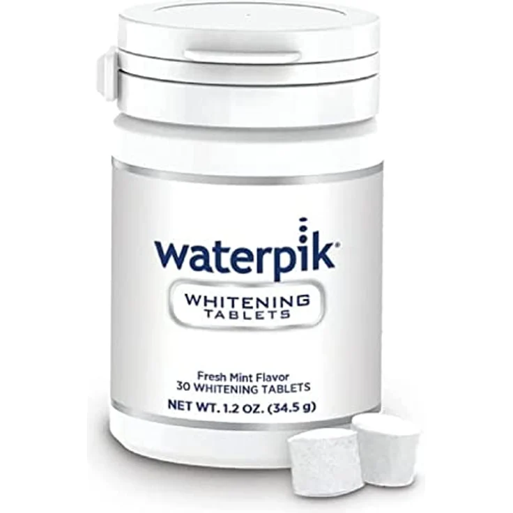 Waterpik Whitening Munddusche Nachfülltabletten, Zahnweißtabletten zur Verwendung mit Waterpik Whitening Munddusche, Minzgeschmack, Packung mit 30 Tabletten (WT-30EU) – Bild 1