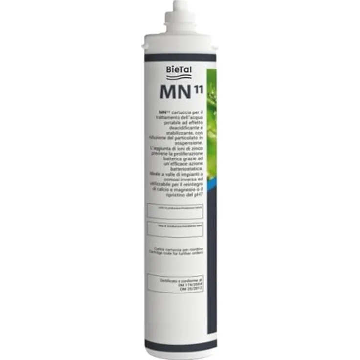 BieTal® MN11 Wasserfilter erhöht pH-Wert, Leitfähigkeit und Wasserhärte durch Magnesium Kalzium