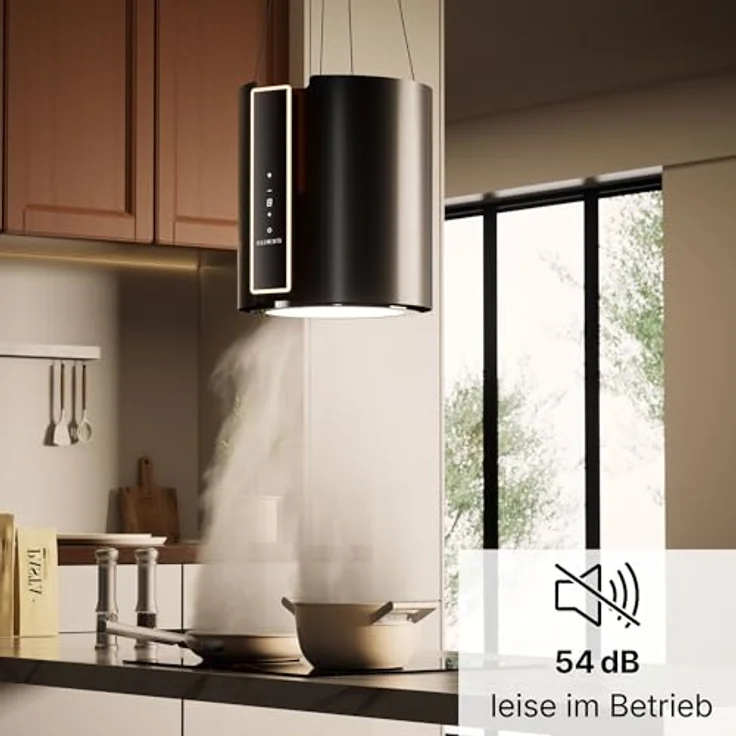 KB ELEMENTS Inselhaube, freihängende Dunstabzugshaube mit 1000 m³/h Saugleistung, Brushless-Motor, Fernbedienung und Touch-Gestensteuerung – Bild 4