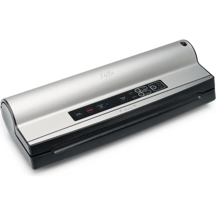 Solis Vac Prestige Maxi, Vakuumiergerät, Silber mit Doppel-Vakuumpumpe und extragrossen Rollenfach – Bild 1