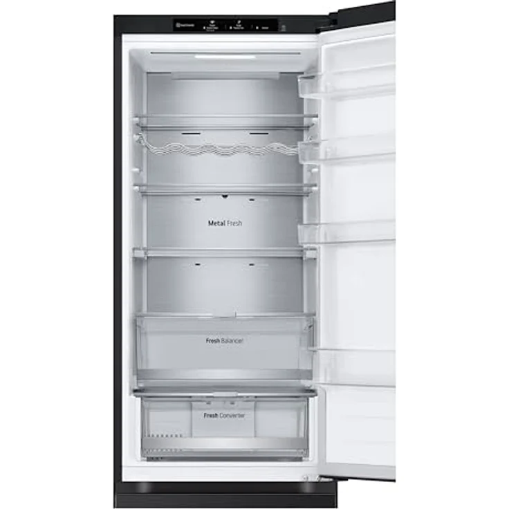 LG GBV7280CEV, Kühl-/ Gefrierkombination, Klasse C, 387 L, 36 dB(A), Kühlschrank mit Gefrierfach, 59,5 x 203 x 67,5 cm, Wi-Fi, Innendisplay, DoorCooling+, LINEARCooling, Essence Black Steel – Bild 5
