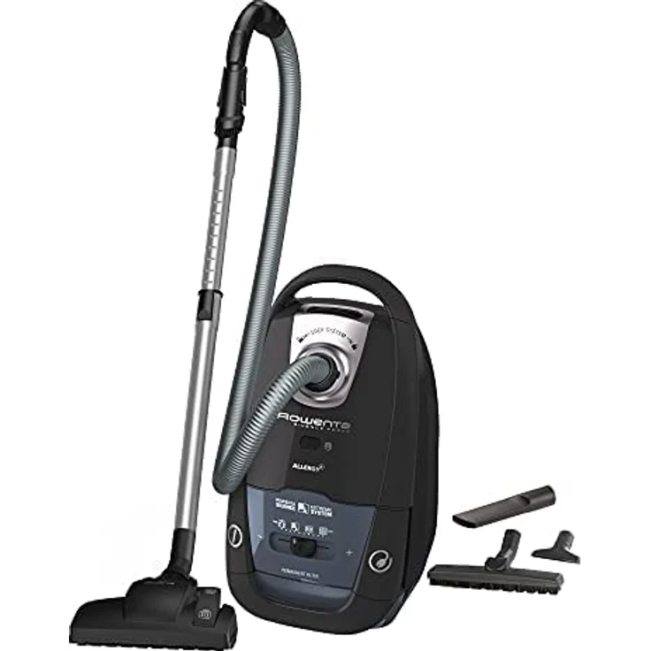 Rowenta RO7755 Silence Force Allergy+ Bodenstaubsauger mit Beutel | Effitech-Motor | 75 dB(A) | 4,5 Liter Fassungsvermögen | 750 Watt Leistung | Schwarz – Bild 1