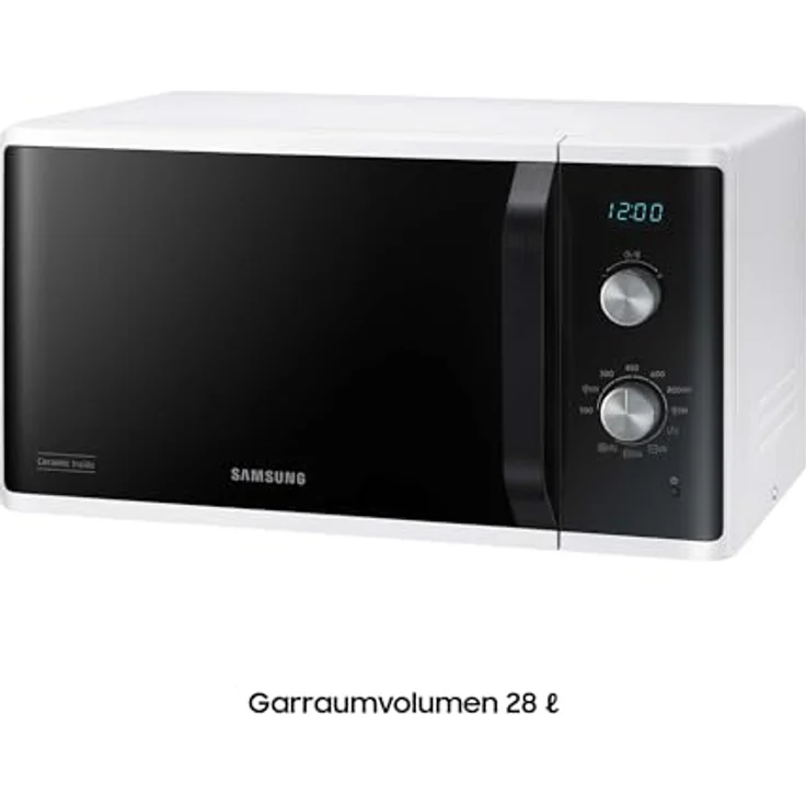 Samsung MG23K3614AW-EG Mikrowelle mit Grill, 23 Liter Garraum, 800 Watt, Keramik Innenraum, Standgerät – Bild 3