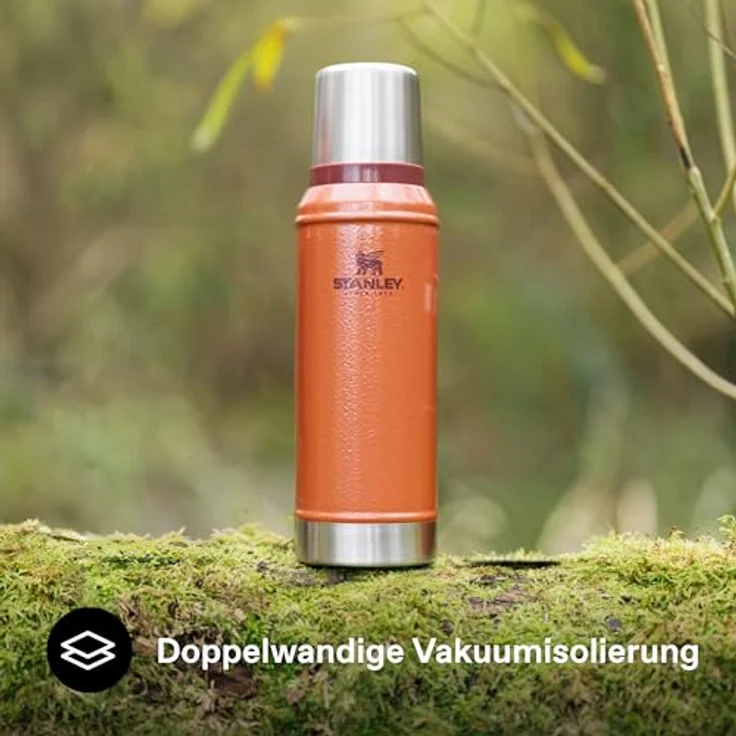 Stanley Classic Legendary Thermosflasche 750 ml, Edelstahl Thermoskanne, 20 Stunden heiß oder kalt, BPA-frei, spülmaschinenfest, Hammertone Clay – Bild 5