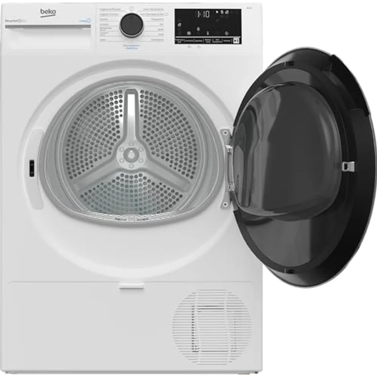 Beko B3T42249S Wärmepumpentrockner, Wäschetrockner, 8 kg, allergikergeeignet, Hygiene Trocknen & Hygiene Auffrischen, SteamCure Dampffunktion, 15 Programme, Express, Weiß – Bild 4
