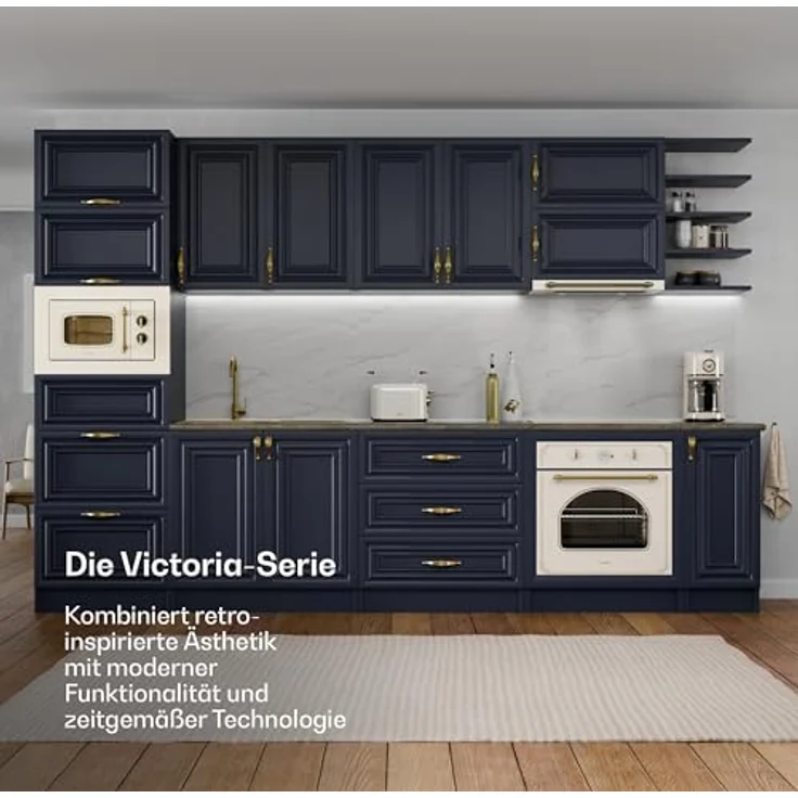 Klarstein Victoria Frühstücksset, 2-Scheiben-Toaster mit Brötchenaufsatz, 1,7L Wasserkocher, 12 Tassen Filterkaffeemaschine, Retro Design, Warmhaltefunktion, Cream – Bild 2