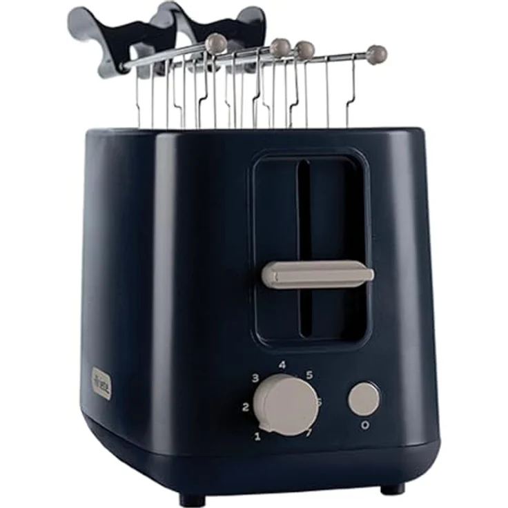 Ariete Toaster 750W 7 Liv Zangen Edelstahl - Schwarz, Dunkelblau - 7 fein abgestimmte Röststufen und breite Röstschlitze – Bild 2