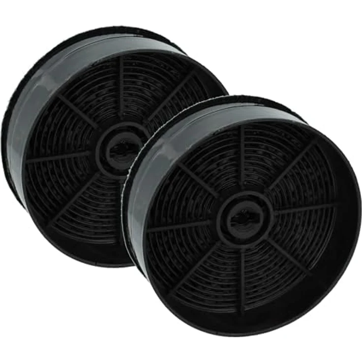 vhbw 2x Aktivkohlefilter für Faber INKA ICH SS A52/A70 (I.SMART HCS), 12,4 cm, schwarzes Küchen-Zubehör für verbesserte Umluft – Bild 1