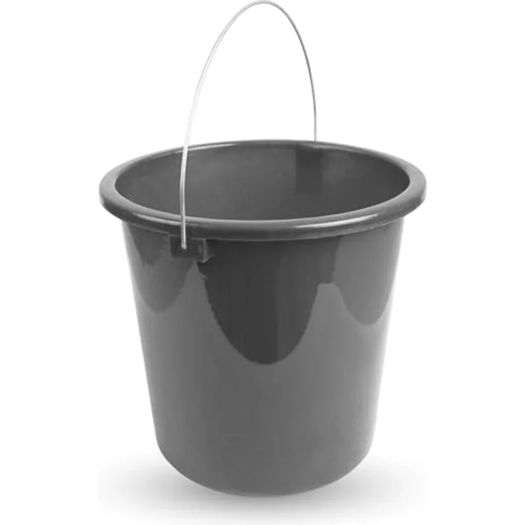 ProHome Putzeimer Kunststoff mit Metallbügel, 10 Liter, BPA-frei, stapelbar, in Blau oder Anthrazit, Made in EU – Bild 1