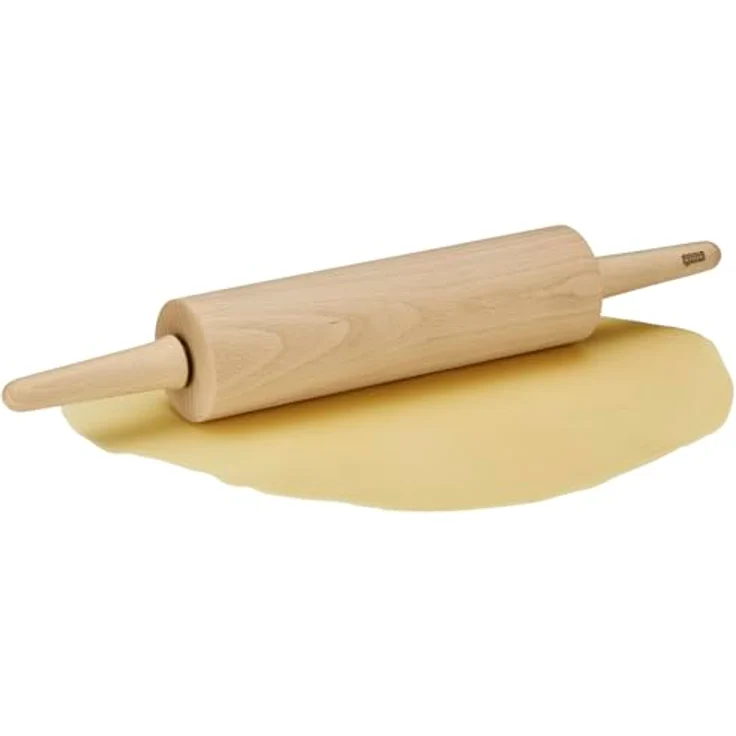 Kaiser Ptisserie Teigausroller, 25 cm, Nudelholz, Buchenholz, Leichtlauf-Gleitlager, breite Ausrollfläche – Bild 5