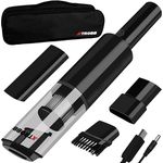 ISO TRADE Handstaubsauger Akku Stark Kabellos Zubehör USB-Kabel Aufbewahrungstasche 120W HEPA-Filter Auto-Staubsauger 16726, transparent