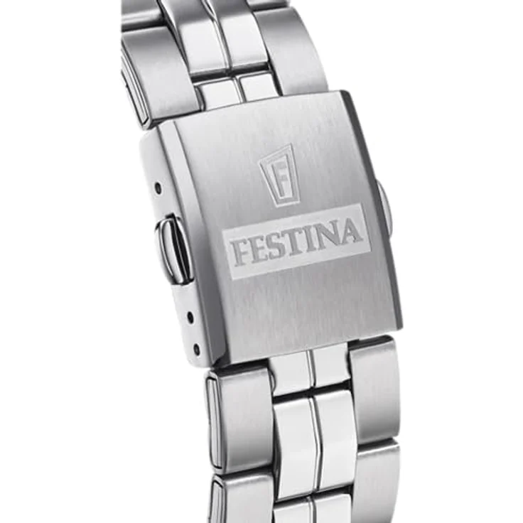 Festina Armbanduhr Herren Chronograph F20437 3 Stahlband Klassisch, Quarzuhr, 40 mm, silber – Bild 2
